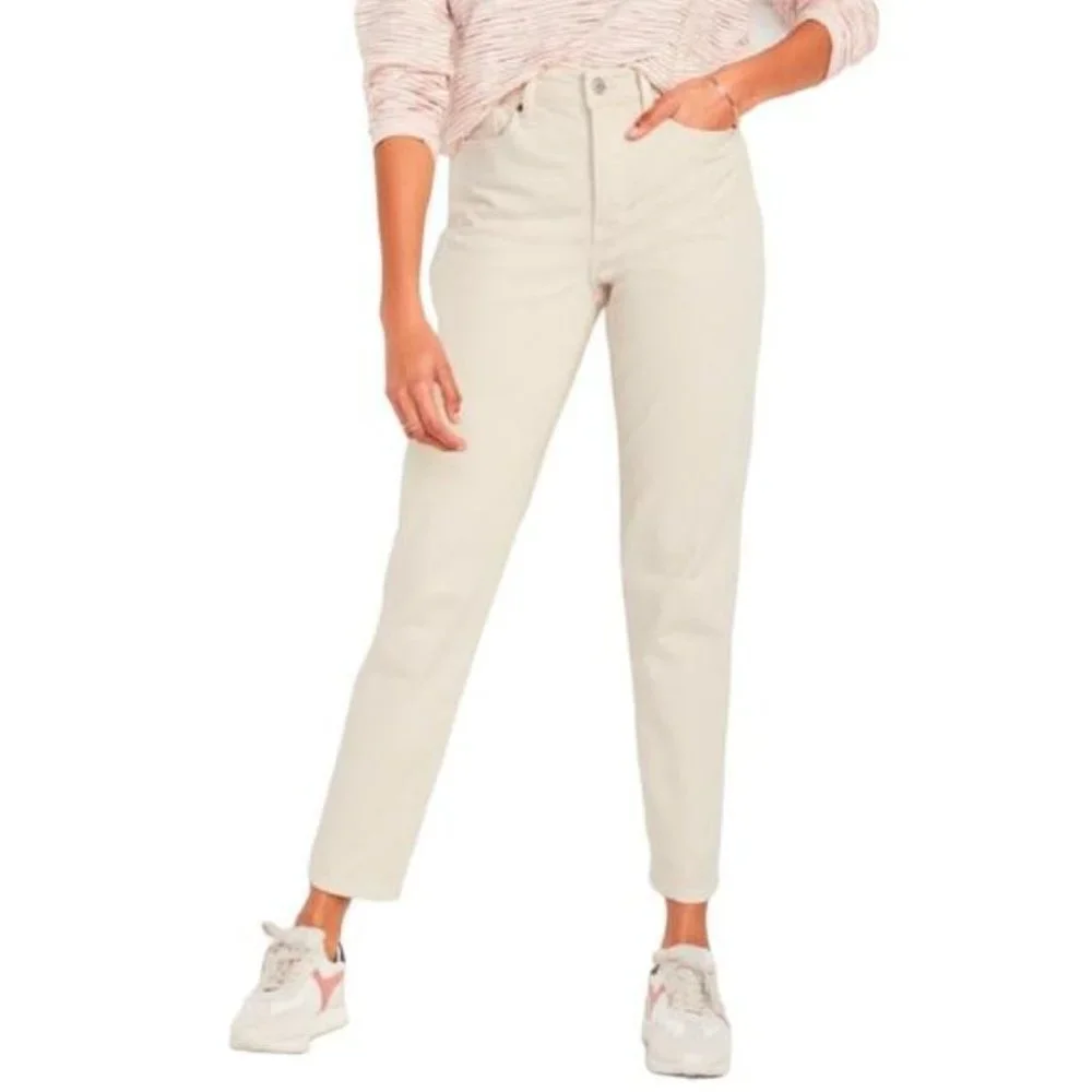 Old Navy High Waisted O. G. Straight Off White Ankle Jeans - Picture 1 of 1